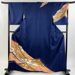 訪問着 身丈150cm 裄丈65cm M 袷 吾妻徳穂 落款あり 逆さ雲取り 草花 金糸 金彩 ピンク 正絹 逸品 中古 訪問着 身丈154cm 裄丈62.5cm S 袷 吾妻徳穂 落款 団扇文 草花 刺繍