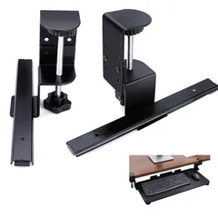 新品 キーボードスライダー 後付け デスク クランプ フルキーボード マウス収納対応 テーブルボードの設置幅が23cmを超える 説明書は付属していませんので インストール動画をご覧ください テーブルトップは含まれません デスク 拡張 キーボードトレイ デスク