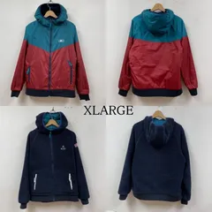 XLARGE エクストララージ ジャケット、上着 ジャンパー、ブルゾン リバーシブル ボア パーカー ナイロンジャケット ブルゾン 刺繍 ロゴ マルチカラー 0123511