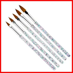 ジェルネイル UV アクリルネイル ネイルアート筆 可愛い スカルプネイルブラシ 11/13/15/17/19mm 5本セット ネイルブラシ