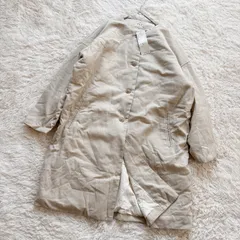 サマンサモスモス　SM2　新品　ノーカラー　ロング　コート　ベージュ　きなり　ナチュラル