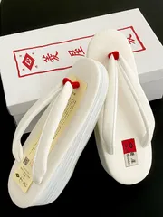 菱屋謹製 カレンブロッソ 　カフェ草履 　前坪赤　 S・Ｍ・Ｌサイズ hiy-25