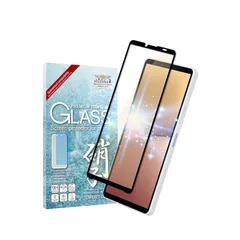 シズカウィル Xperia 10 v 用 ガラスフィルム 強化ガラス 全面保護 保護フィルム エクスペリア10v 用 フィルム ブルーライトカット SO-52D 用 SOG11 用 液晶保護フィルム 黒縁 1枚入り 0