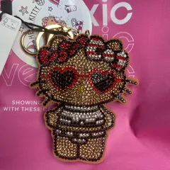 【新品未使用】日焼けキティ　LOVETOXIC キラキラチャーム　サンリオ　キーホルダー　サングラス　アベイル