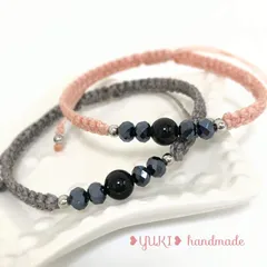 アンクレット or ブレスレット 天然石【ペアセット⑫】ハンドメイド