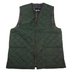 Barbour バブアー 25077 英国製 CLASSIC ZIP IN LINER クラシックジップインライナー キルティング ライナー ベスト カーキ系【中古】のサムネイル