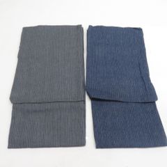 反物 米沢紬 八寸名古屋帯 「芽吹き」スワセンイ 白紫色 十字に四角