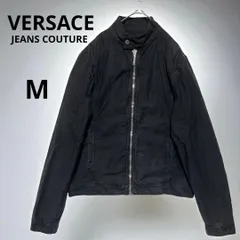【希少】ヴェルサーチ ジーンズ ブルゾン ナイロン 背面 ビッグロゴ ブラック 希少】ヴェルサーチ ジーンズ ブルゾン ナイロン 背面 ビッグロゴ