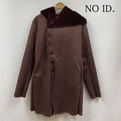NO ID. ノーアイディー ジャケット、上着 ジャンパー、ブルゾン フェイク ムートン フーデッド コート ボア 防寒 ボタン