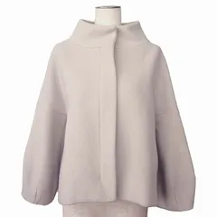 アルアバイル allureville コート ショート丈 ドロップショルダー ボリュームスリーブ ウール 1 ライトグレーのサムネイル