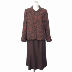 Leilian レリアン プラス 13+ スーツ スカート ジャケット 店舗人気】ノーカラーツイードジャケット【セレモニー】|レリアン