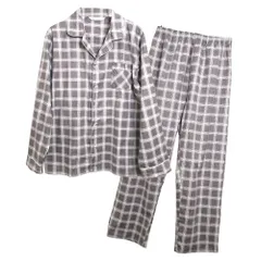 パジャマ メンズ 綿100% 起毛 長袖 長ズボン 上下セット 暖か ゆったり ネル生地 コットン 柔らか 大きいサイズ 部屋着 寝巻き プレゼント  赤 青 緑 紺 pjm1