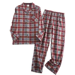 パジャマ メンズ 綿100% 起毛 長袖 長ズボン 上下セット 暖か ゆったり ネル生地 コットン 柔らか 大きいサイズ 部屋着 寝巻き プレゼント  赤 青 緑 紺 pjm1