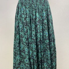 Harriss PARIS　ハリス パリ　花柄 フレアスカート ミントグリーン×ブラック 36サイズ　20251028-0006