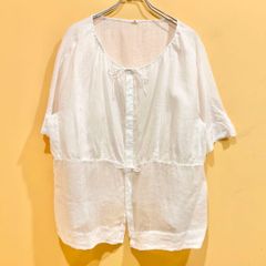 新品 未使用 パルティクラール ノースリーブ トップス ドット ホワイト 