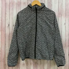 ナイキ NIKE DRI-FIT ブルゾン ジャケット ウインドブレーカー 収納フード ジップアップ ドット L ブラック ホワイト 黒 白  レディース