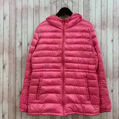 ユニクロ UNIQLO ウルトラライトダウン ダウンジャケット フード ジップアップ M ピンク レディース