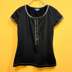 バーバリーロンドン ブルーレーベル 半袖Tシャツ ブラック 38 平成Y2K  【送料込み】