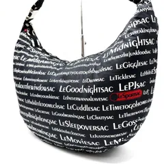 【良品】 Lesportsac レスポートサック ショルダーバッグ トートバッグ ワンショルダーバッグ ナイロン ブラック 黒色 総柄 ユニセックス 男女兼用 メンズ レディース