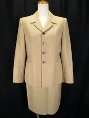 キース KEITH スーツ ジャケット スカート タイト ウール ベージュ