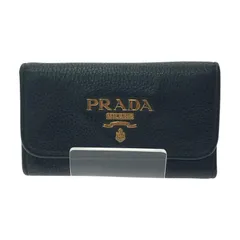 ▼▼PRADA プラダ ユニセックス 6連キーケース 1カ所欠品 レザー ブラック