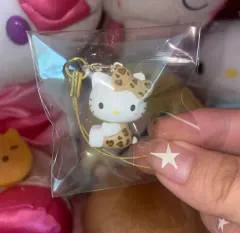 ハローキティ ラブリー フリル シリーズ マスコット ストラップ キティストラップ-レオパード ヒョウ柄 レオパード