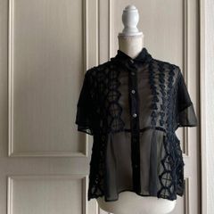 極美品✨ティッカ ドットエンブロイダリーフレンチシャツ 試着のみ