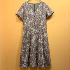 【美品♡大きめ11】ローラアシュレイ くるみボタン花柄フレアシャツワンピース 【送料込み】