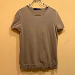 ラルフローレン コットンニット 半袖 プルオーバー ブラウン 5f  【送料込み】