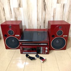 Technics システムコンポ コンサイス6 SB-F6/SL-6/SA-K6レッド 赤 /昭和レトロ インテリア/テクニクス