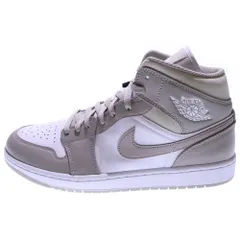 NIKE (ナイキ) AIR JORDAN 1 MID LINEN エアジョーダン 1 リネン ミッドカットスニーカー グレー US10/28cm 554724-082