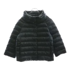 タグ付き新品 ヘルノ ダウンジャケット 44 ドローコード 黒 異素材切替 HERNO ヘルノ ダウン ダウンジャケット ダウンコート レディース