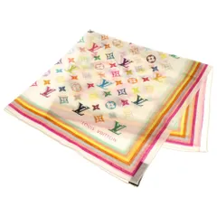 LOUIS VUITTON (ルイヴィトン) モノグラム ミニ ミニ・カレ ブロン マルチカラー スカーフ シルク M71913