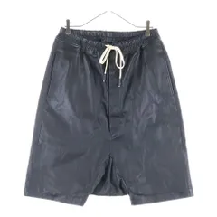 ISAMU KATAYAMA BACKLASH (イサムカタヤマバックラッシュ) Deer Stretch Sarrouel Shorts ディアストレッチサルエルショーツ レザーハーフパンツ ブラック 1810-07のサムネイル