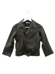 ビューティフルピープル beautiful people レザー ライダース ジャケット 130 ブラック 黒 アウター 羊革