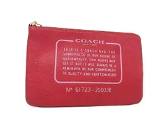 ■美品■ COACH コーチ レザー マルチポーチ マルチケース 小物入れ レディース メンズ レッド系 DI7166