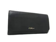 FURLA フルラ レザー 二つ折り 長財布 ウォレット 札入れ 小銭入れ カード入れ レディース ブラック系 DJ3634