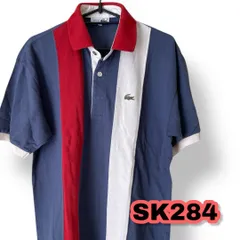 CHEMISE LACOSTE(シュミーズ ラコステ) ポロシャツ ネイビー色 白色 赤色 3サイズ メンズトップス　管理SK284