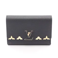 ルイ・ヴィトン LOUIS VUITTON 三つ折り財布 ポルトフォイユ カプシーヌ コンパクト M67886 ノワール レザー ポルトフォイユ・カプシーヌ コンパクト レディース
