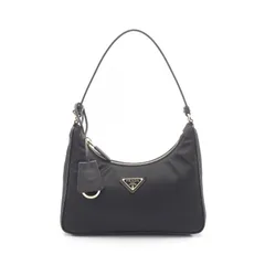 プラダ PRADA ハンドバッグ Re-Edition 2005 Re-Nylon ミニバッグ 1N204MR064F0632 ブラック ナイロン サフィアーノレザー ショルダーバッグ レディース 新品