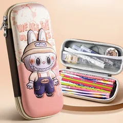 ラブブ ペンケース かわいい 高校生 大学生 小学生 韓国 可愛い 3D 立体 筆記用具 筆箱 筆入れ おしゃれ 大容量 文房具 中学生 入園グッズ labubu