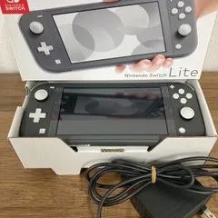 【Nintendo Switch Lite】グレー　本体　ACアダプター付き　箱あり