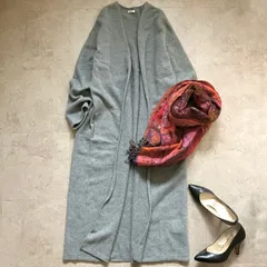 DRESSTERIOR ドレステリア 圧縮ロングカーディガン カシミヤ混 ウール混 グレー Mサイズ レディース アウター