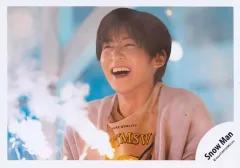 【中古】生写真(STARTO) Snow Man/目黒蓮/横型・バストアップ/シングル「BREAKOUT / 君は僕のもの」MV＆ジャケ写オフショット/公式生写真