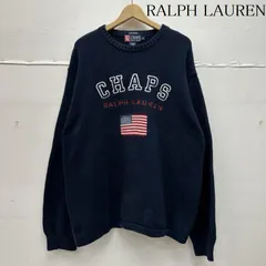 RALPHLAUREN ラルフローレン ニット、セーター 長袖 90s CHAPS 星条旗 ロゴ 刺繍 クルーネック ニット セーター