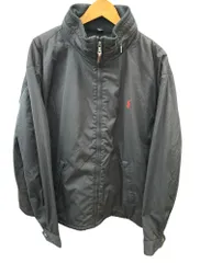 POLORALPH LAUREN (ポロラルフローレン) 裏フリース ナイロンジャケット 中綿ウォームアップ 古着 00s XXL ブラック メンズ/027