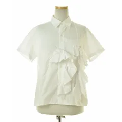 ユリーカ様 コムデギャルソン キュプラ 半袖フリルブラウス S 白 2026年最新】COMME des GARCONS レディース 半袖 シャツ・ブラウスの