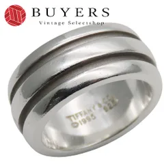 【中古】 ティファニー リング・指輪 グルーブド ダブルライン シルバー925 約10.3g シルバー アクセサリー カジュアル 小物 レディース 女性 TIFFANY&Co.