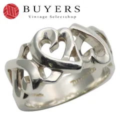 【中古】 ティファニー リング・指輪 トリプル ラビング ハート シルバー925 約4.9g シルバー パロマピカソ アクセサリー かわいい レディース 女性 TIFFANY&Co.