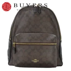 【中古】 コーチ リュック・デイパック F58314 シグネチャー PVC レザー ダークブラウン ブラック カジュアル レディース 女性 COACH